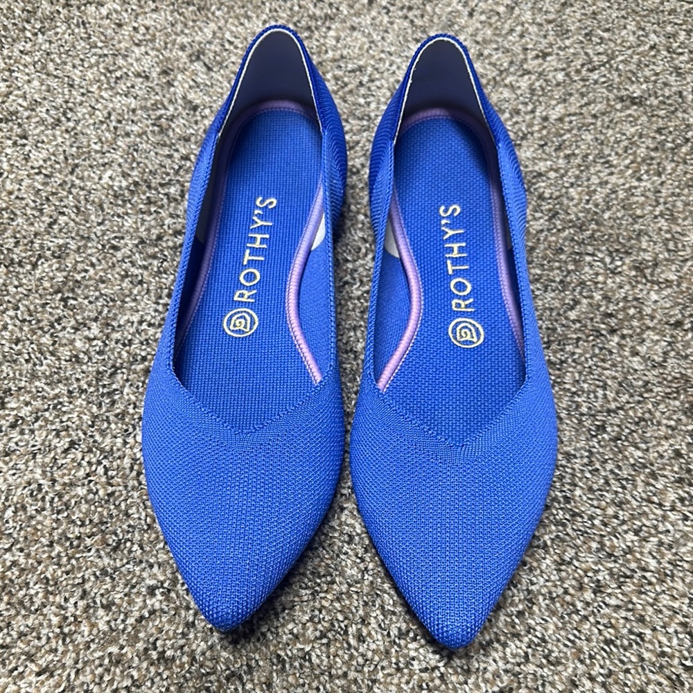 Rothy's Blue Flats Sleek Minimalist Design